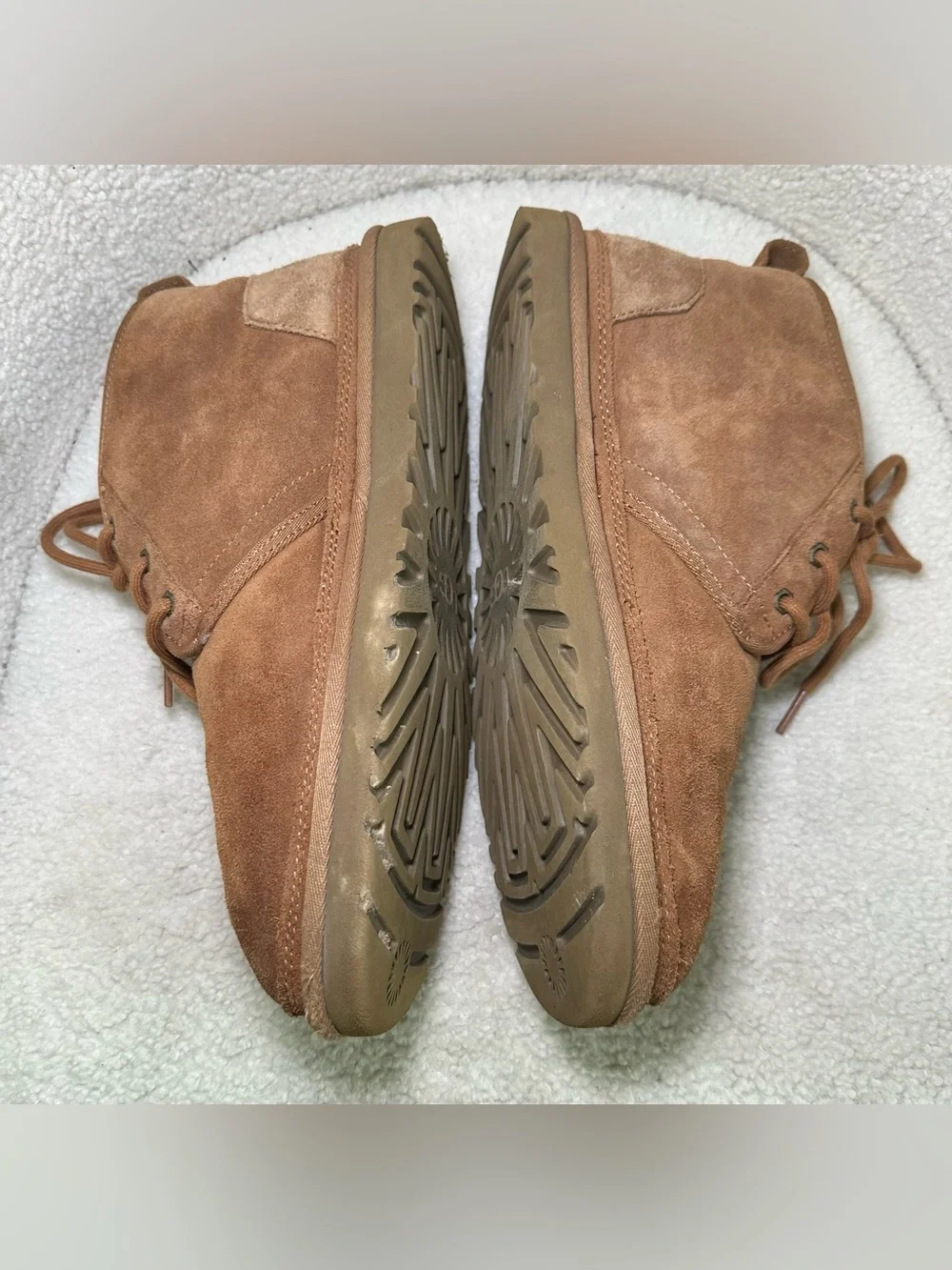UGG Men’s Neumel Chestnut Suede Shearling Chukka Boots Fall Winter Warm Cozy 11